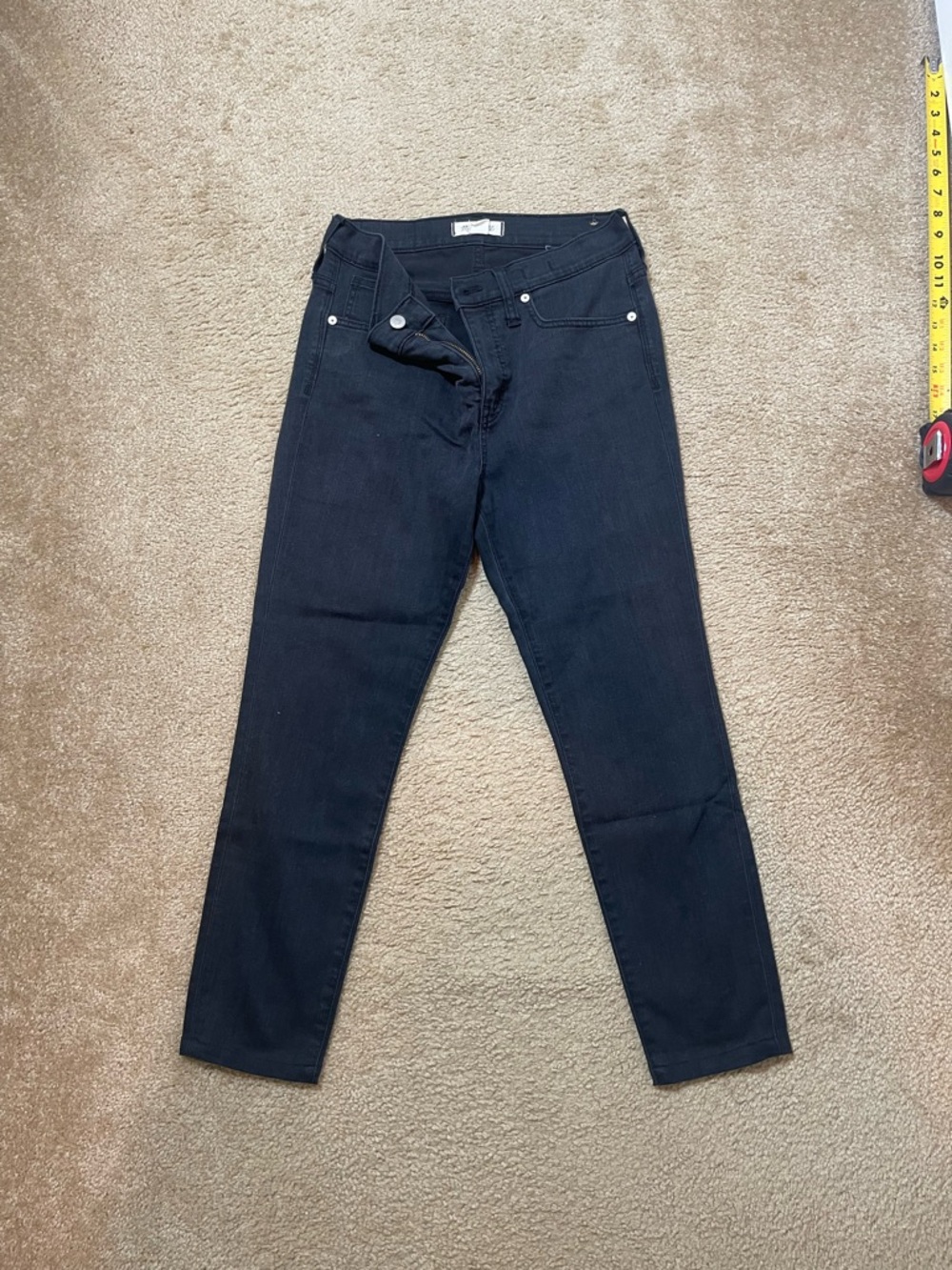Women MidRise Madewell Black Skinny Jeans